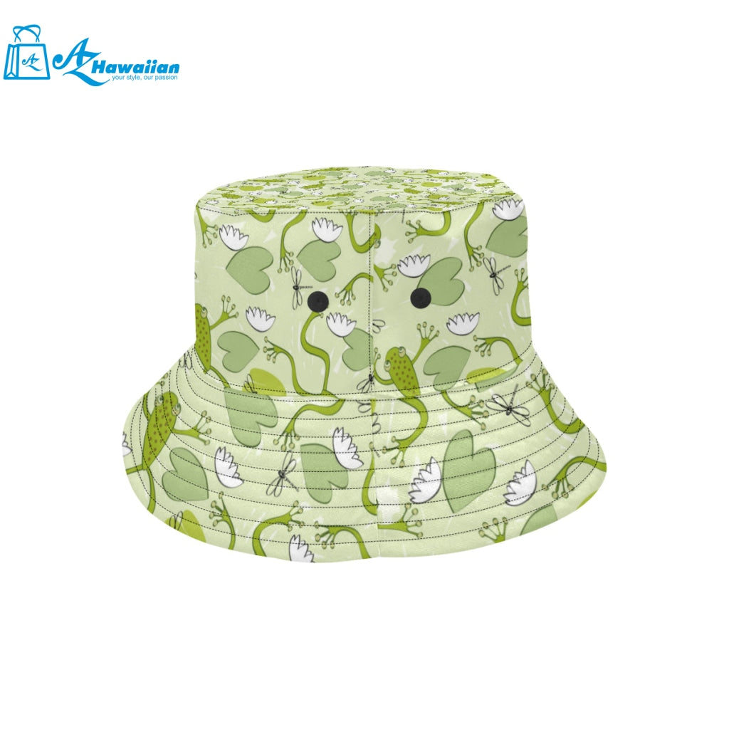 Cute frog dragonfly pattern Unisex Bucket Hat