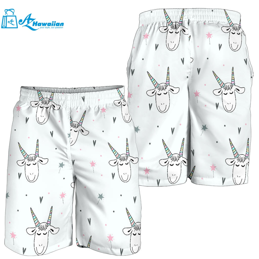 Cute Goat Design Pattern Men Shorts