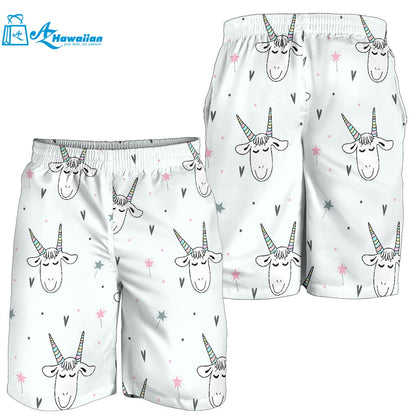 Cute Goat Design Pattern Men Shorts