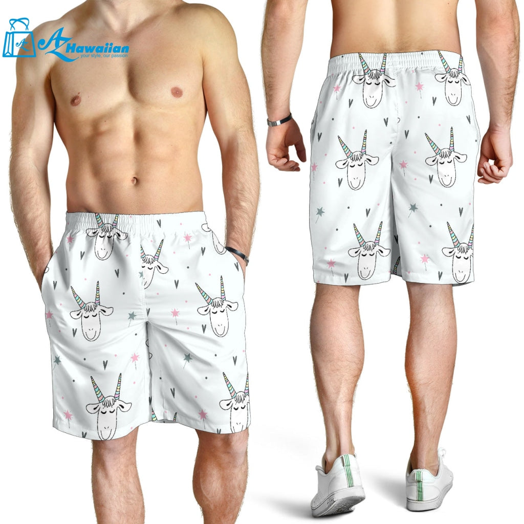 Cute Goat Design Pattern Men Shorts