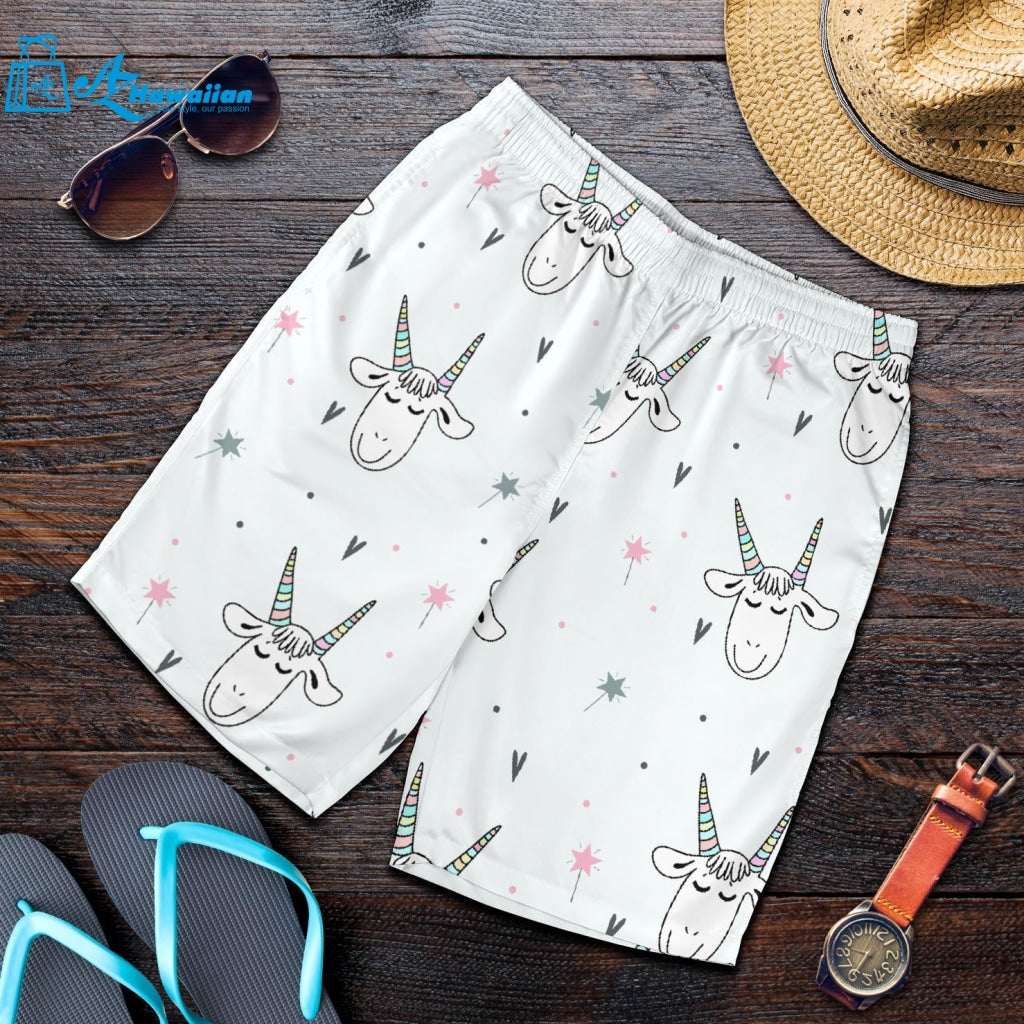 Cute Goat Design Pattern Men Shorts