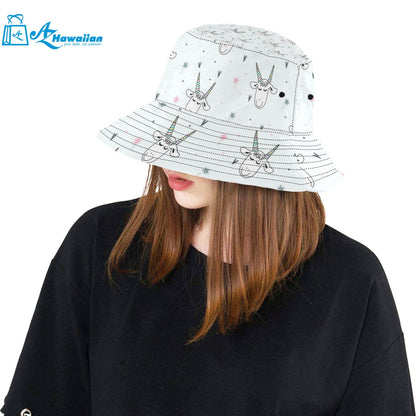 Cute goat design pattern Unisex Bucket Hat