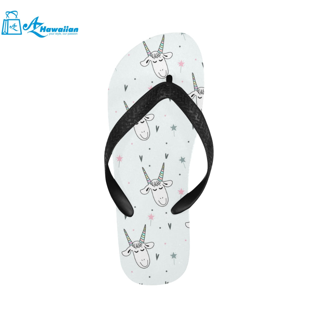 Cute goat design pattern Unisex Flip Flops