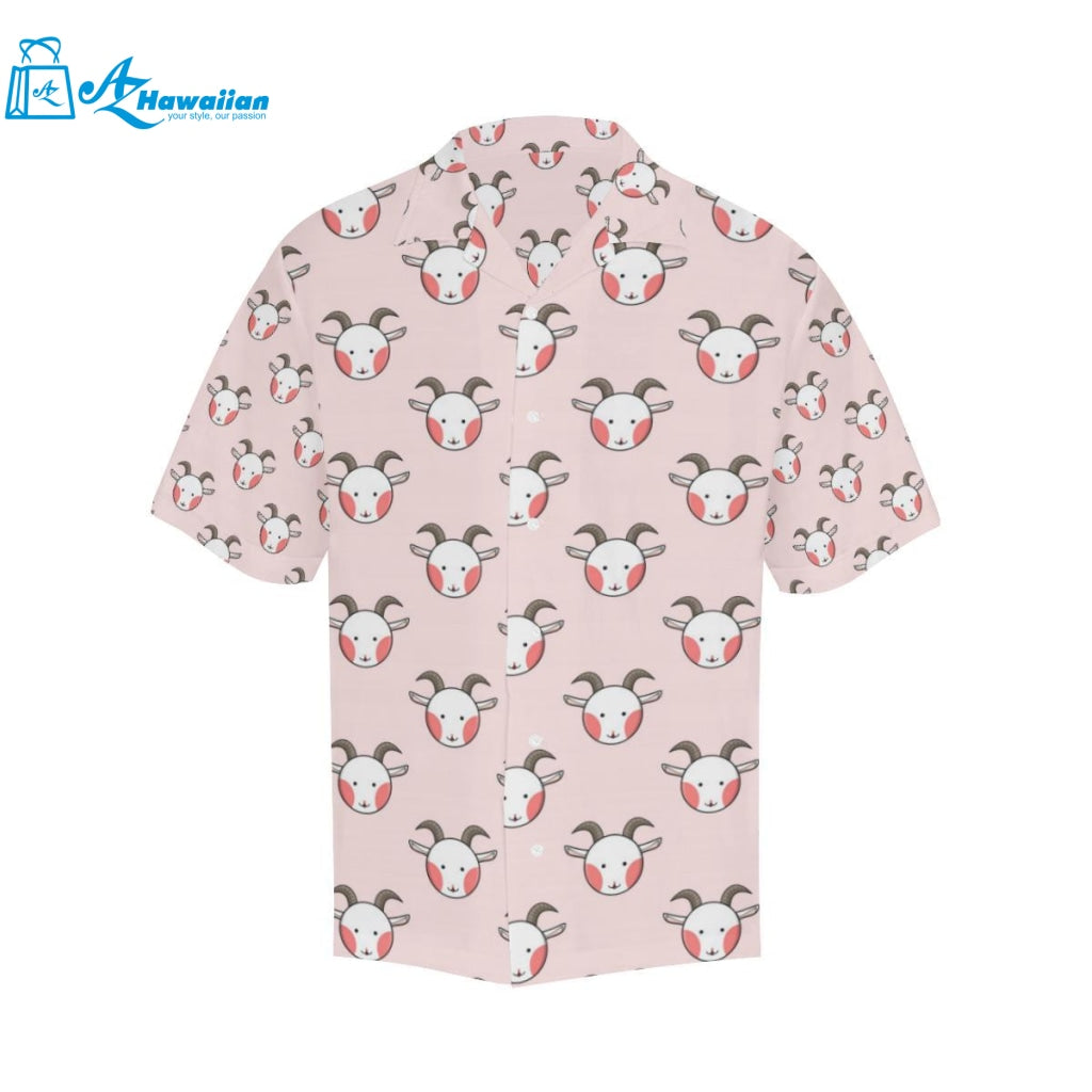 Cute Goat Pattern Mens All Over Print Hawaiian Shirt