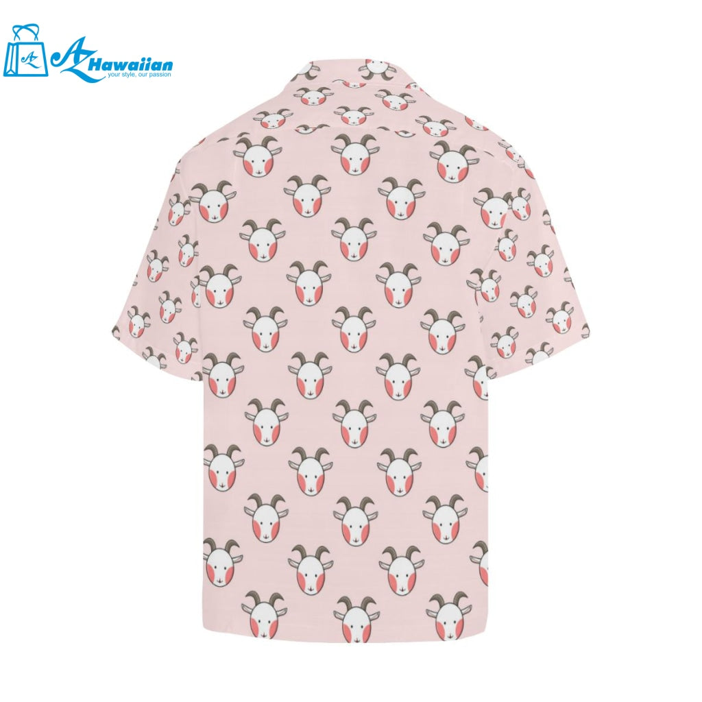 Cute Goat Pattern Mens All Over Print Hawaiian Shirt