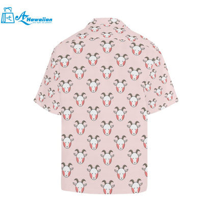 Cute Goat Pattern Mens All Over Print Hawaiian Shirt