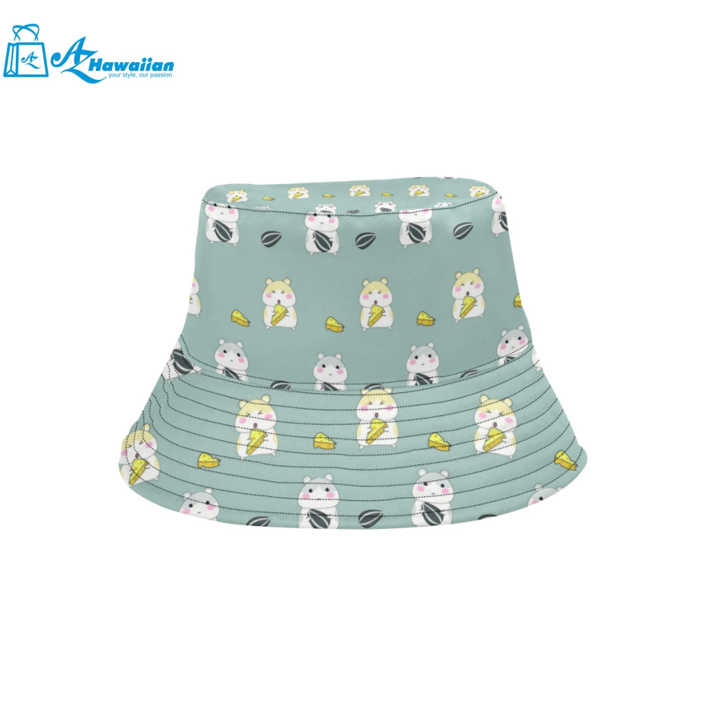 Cute hamster cheese pattern Unisex Bucket Hat