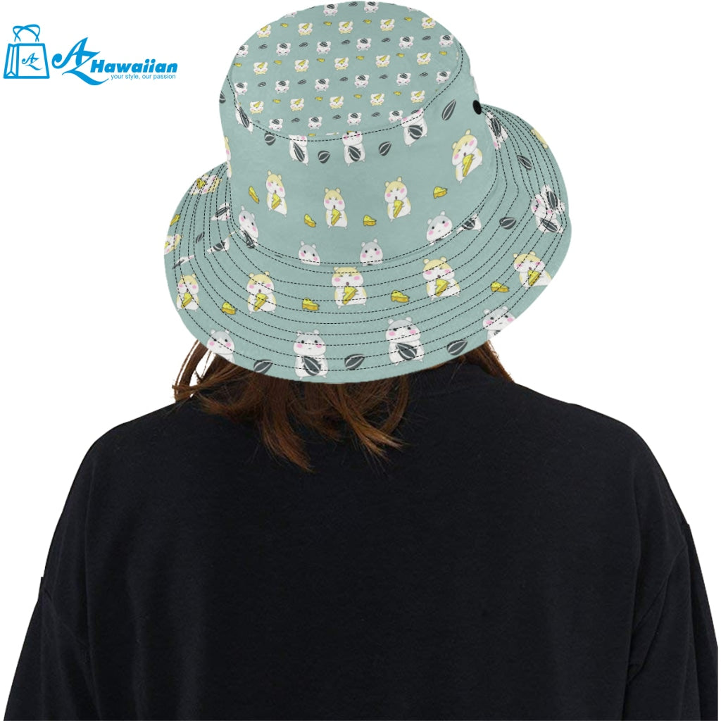 Cute hamster cheese pattern Unisex Bucket Hat