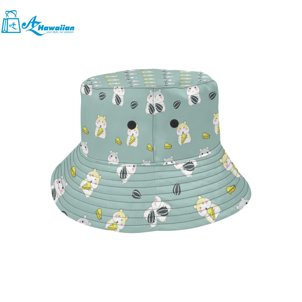 Cute hamster cheese pattern Unisex Bucket Hat