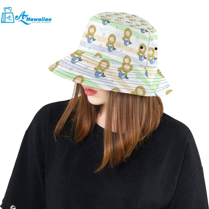 Cute hand drawn mermaid Unisex Bucket Hat