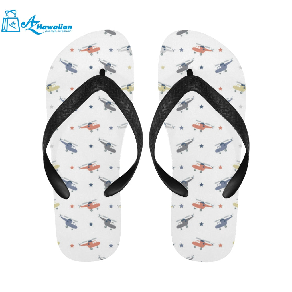 Cute helicopter star pattern Unisex Flip Flops