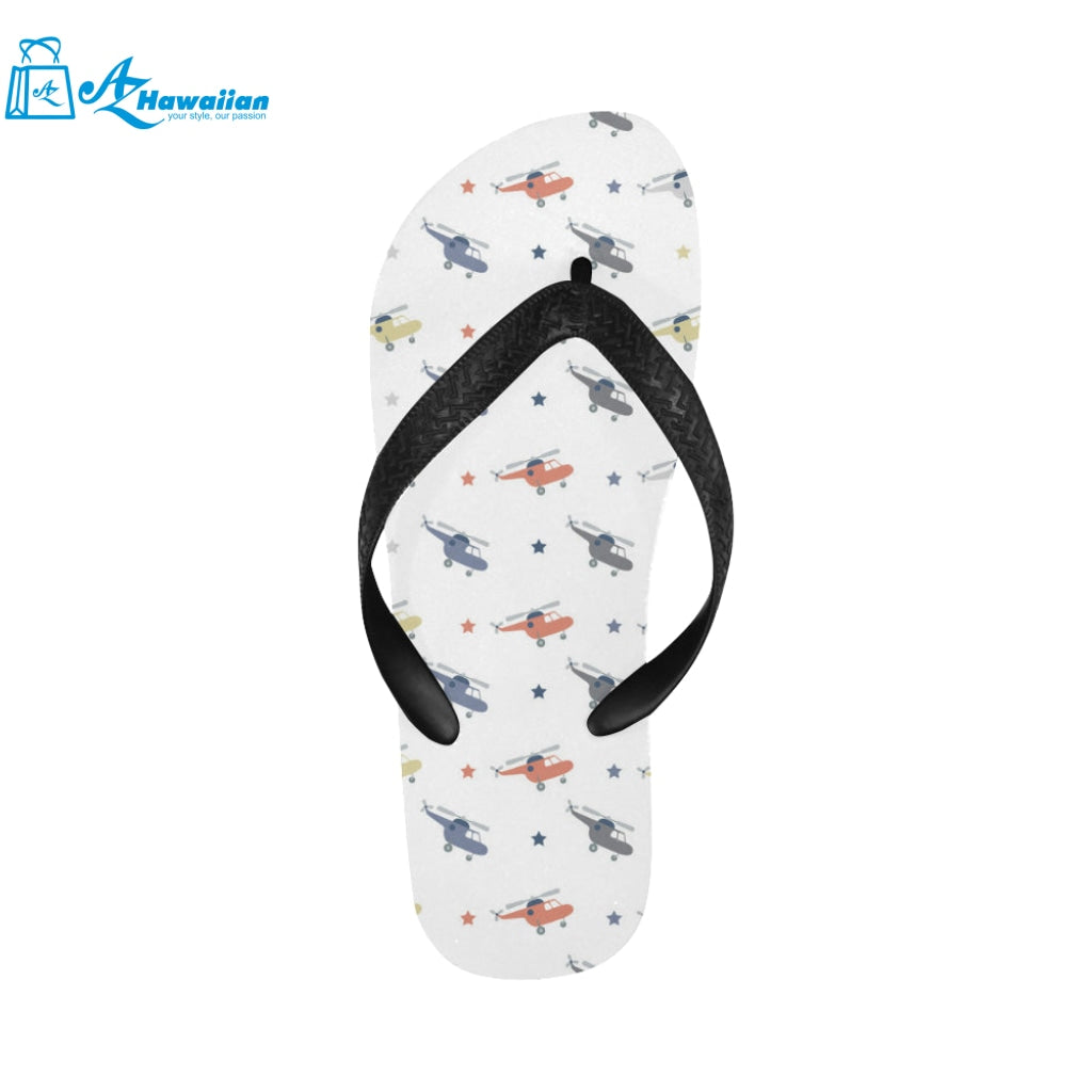 Cute helicopter star pattern Unisex Flip Flops