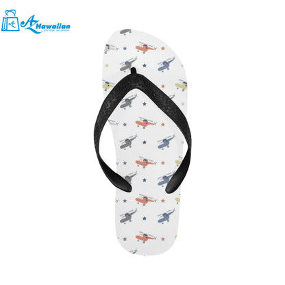 Cute helicopter star pattern Unisex Flip Flops