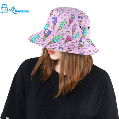 Cute ice cream cone animal pattern Unisex Bucket Hat