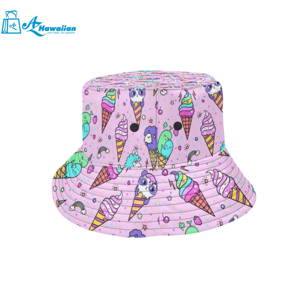 Cute ice cream cone animal pattern Unisex Bucket Hat