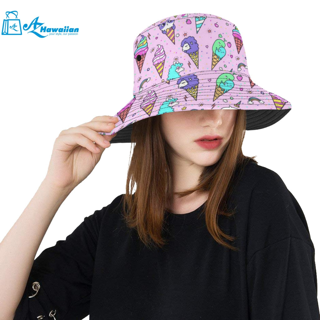 Cute ice cream cone animal pattern Unisex Bucket Hat