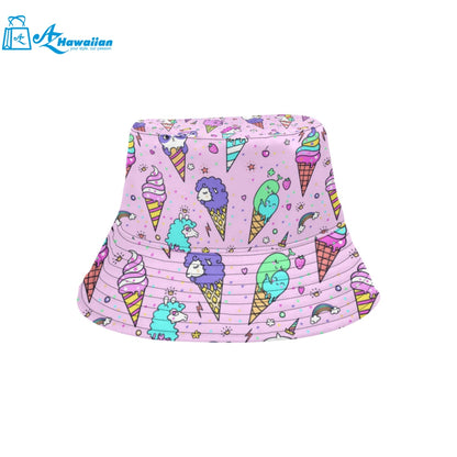 Cute ice cream cone animal pattern Unisex Bucket Hat