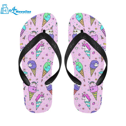 Cute ice cream cone animal pattern Unisex Flip Flops