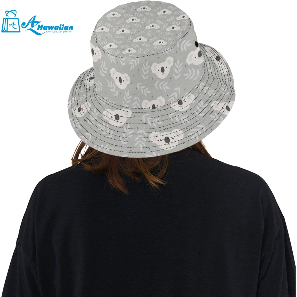 Cute koala leaves pattern Unisex Bucket Hat