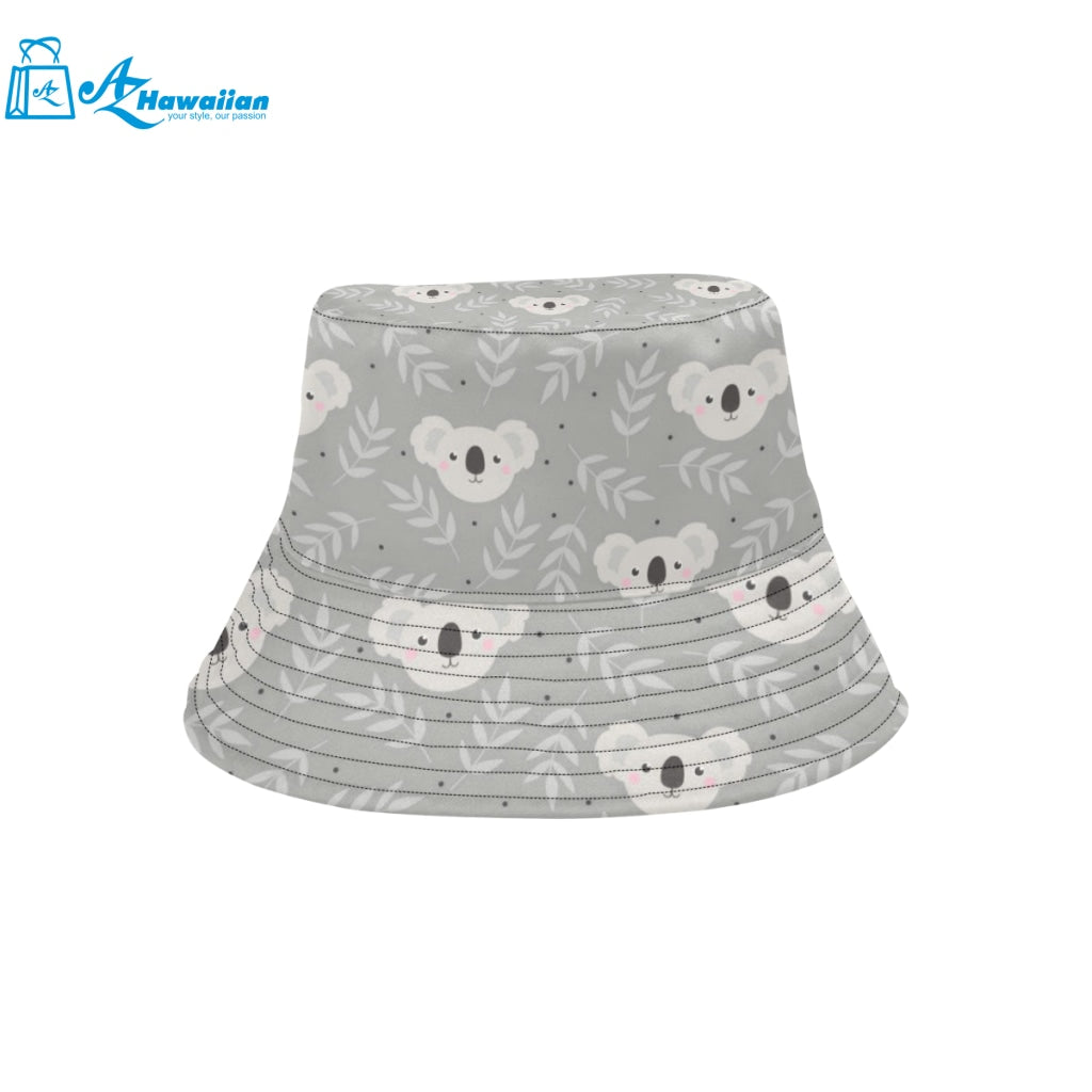 Cute koala leaves pattern Unisex Bucket Hat