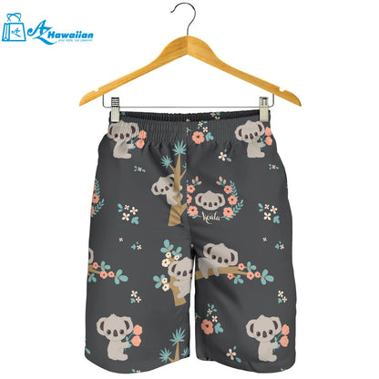 Cute Koala Pattern Men Shorts