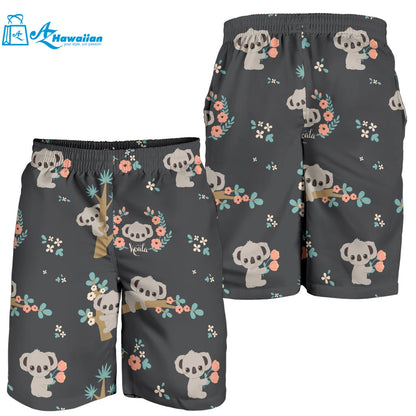 Cute Koala Pattern Men Shorts