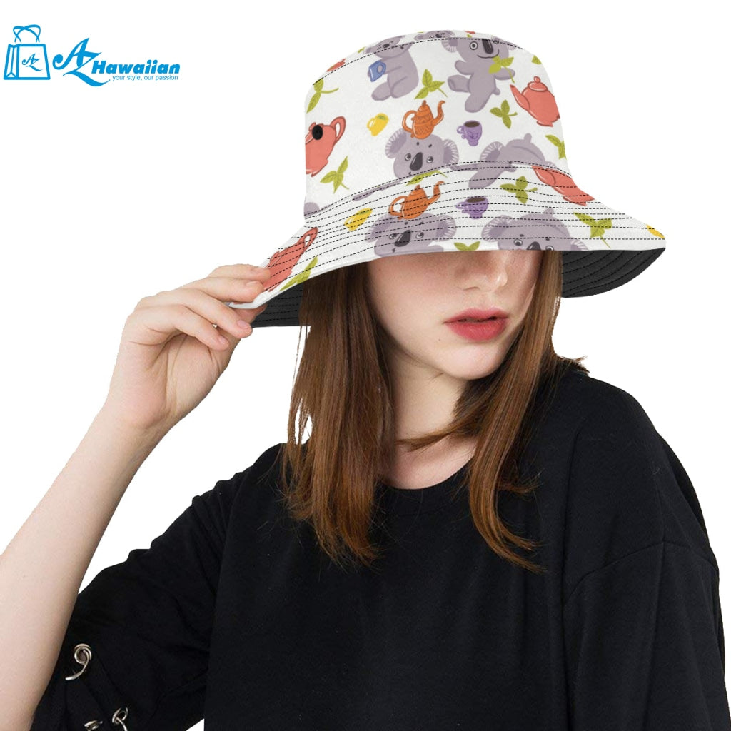 Cute koalas teapots tea Unisex Bucket Hat