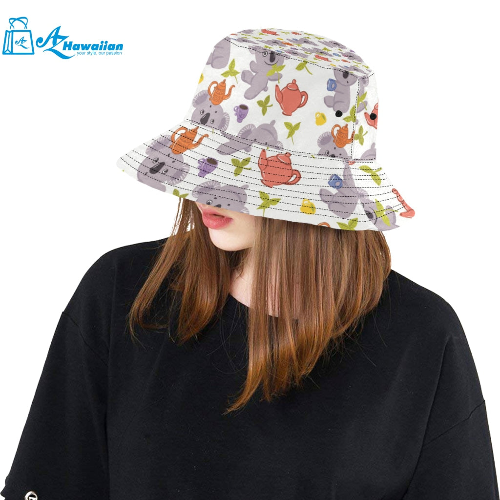 Cute koalas teapots tea Unisex Bucket Hat