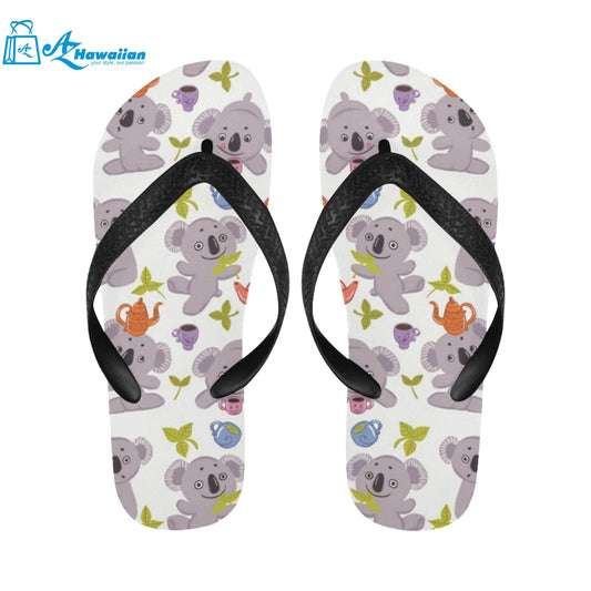 Cute koalas teapots tea Unisex Flip Flops