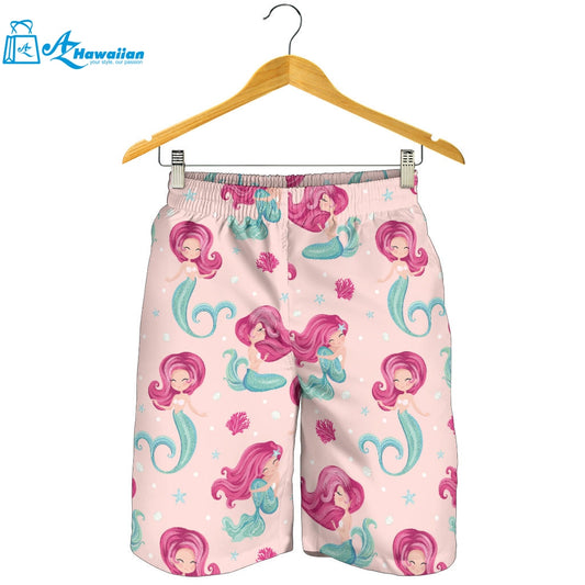 Cute Little Mermaid Pattern Men Shorts