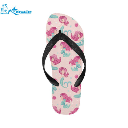 Cute little mermaid pattern Unisex Flip Flops