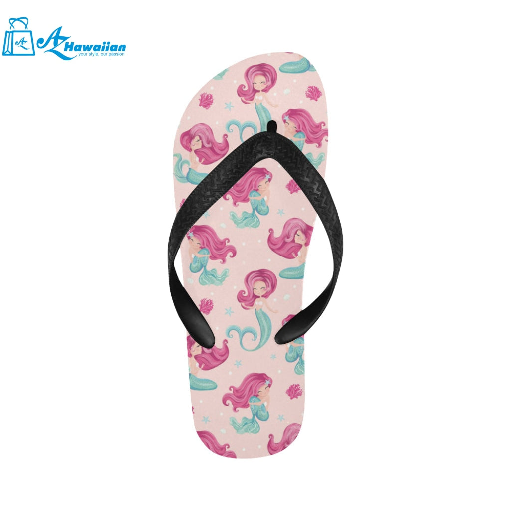 Cute little mermaid pattern Unisex Flip Flops