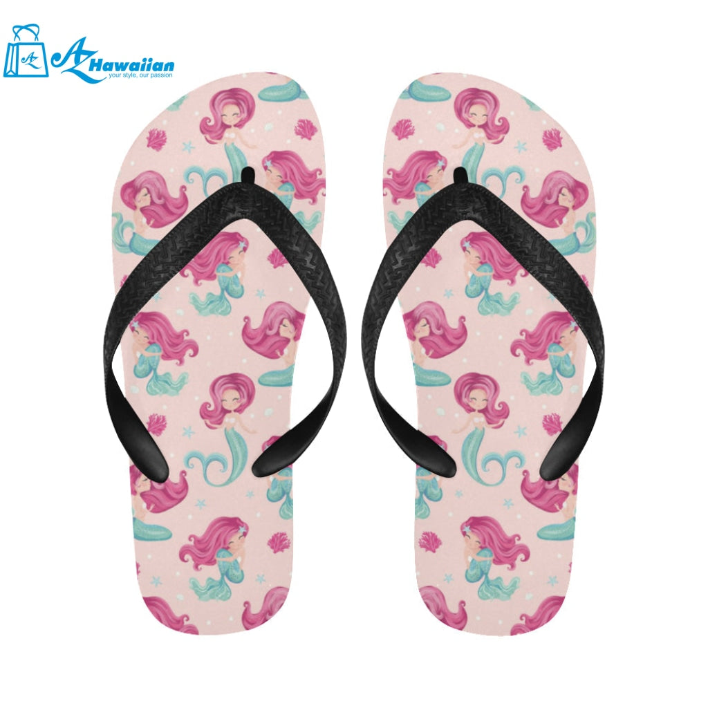 Cute little mermaid pattern Unisex Flip Flops