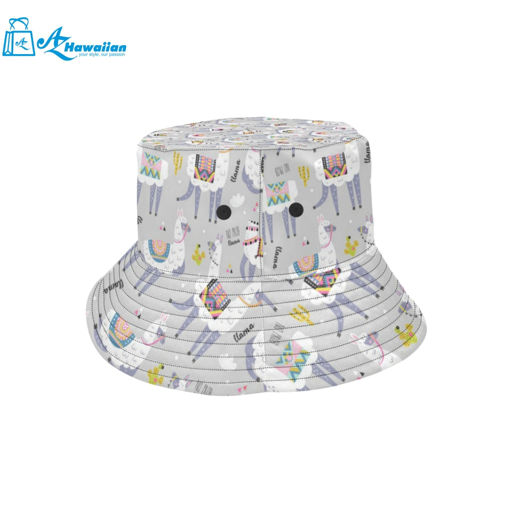 Cute Llama Alpaca pattern Unisex Bucket Hat