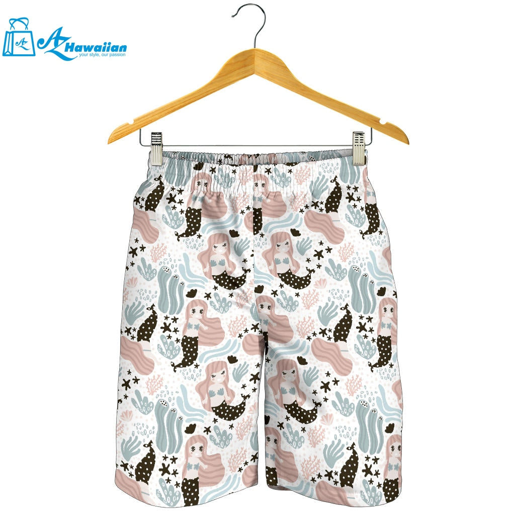 Cute Mermaid Pattern Men Shorts