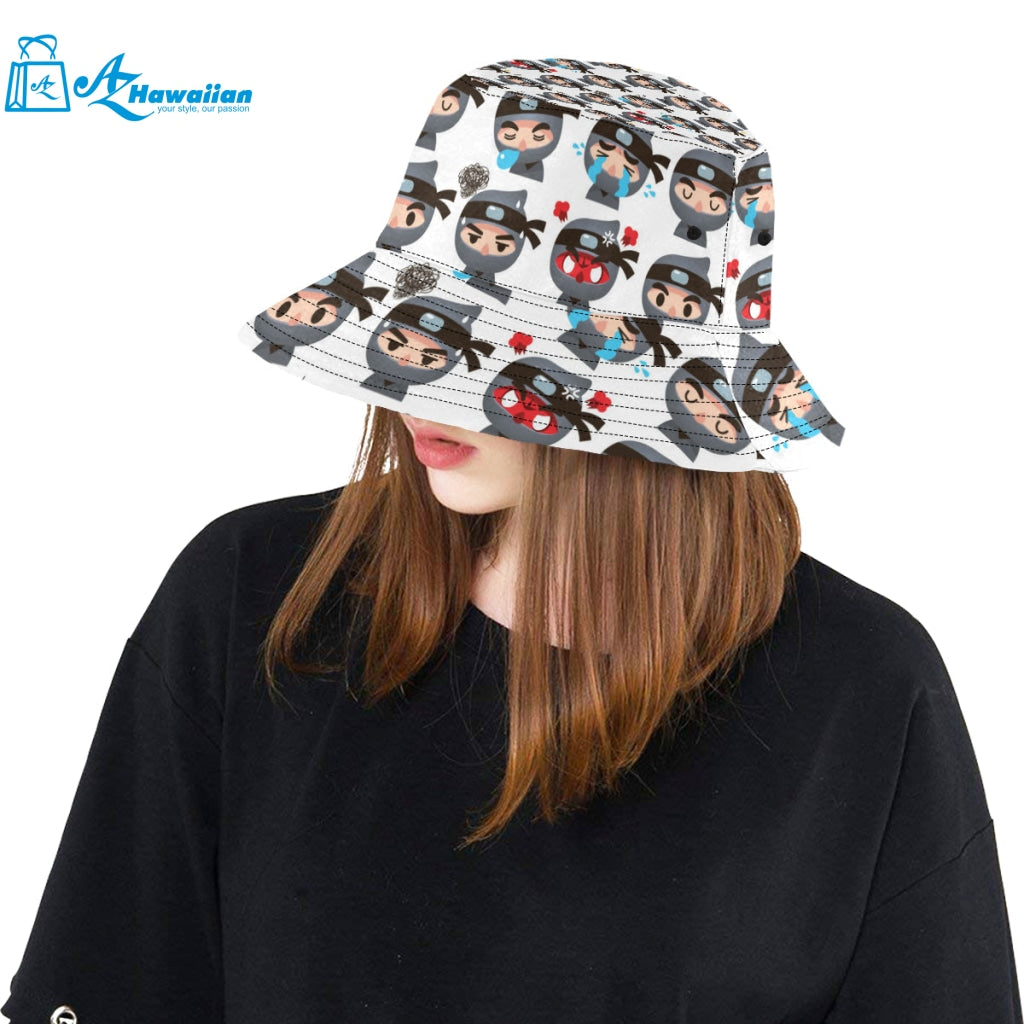 Cute ninja design pattern Unisex Bucket Hat