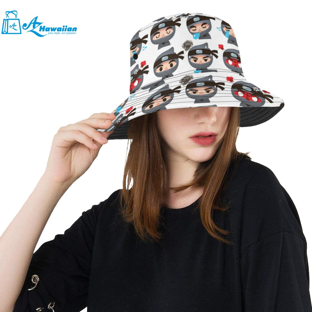 Cute ninja design pattern Unisex Bucket Hat