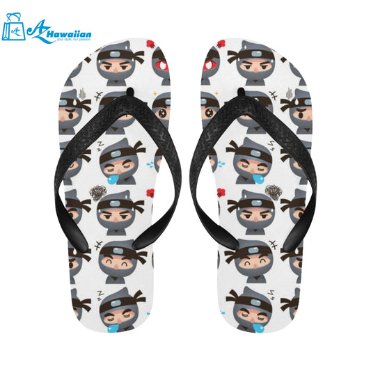 Cute ninja design pattern Unisex Flip Flops