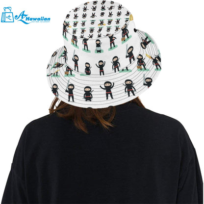 Cute ninja katana sword pattern Unisex Bucket Hat