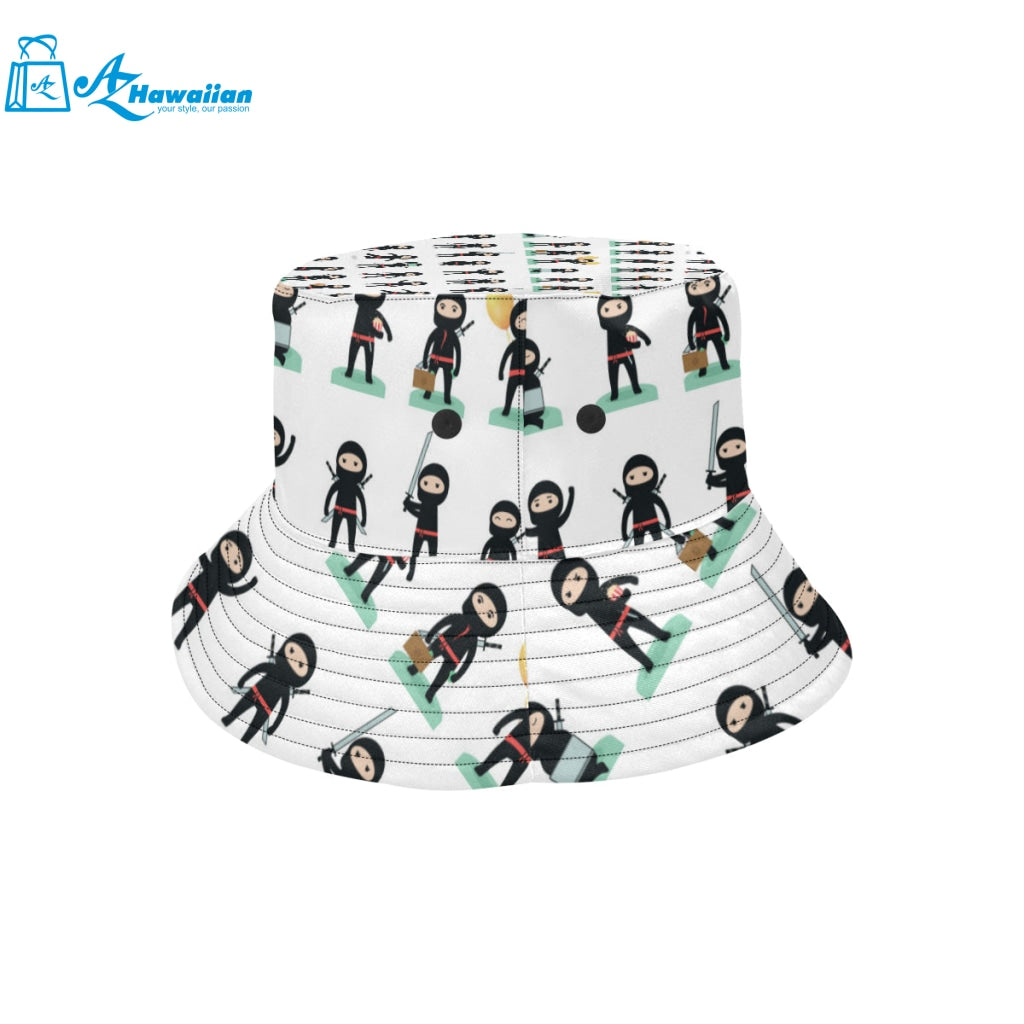 Cute ninja katana sword pattern Unisex Bucket Hat