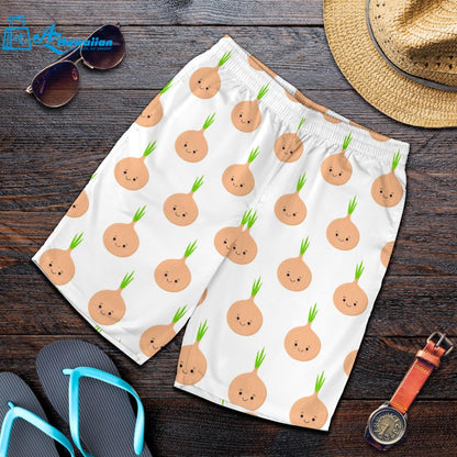 Cute Onions Smiling Faces Men Shorts