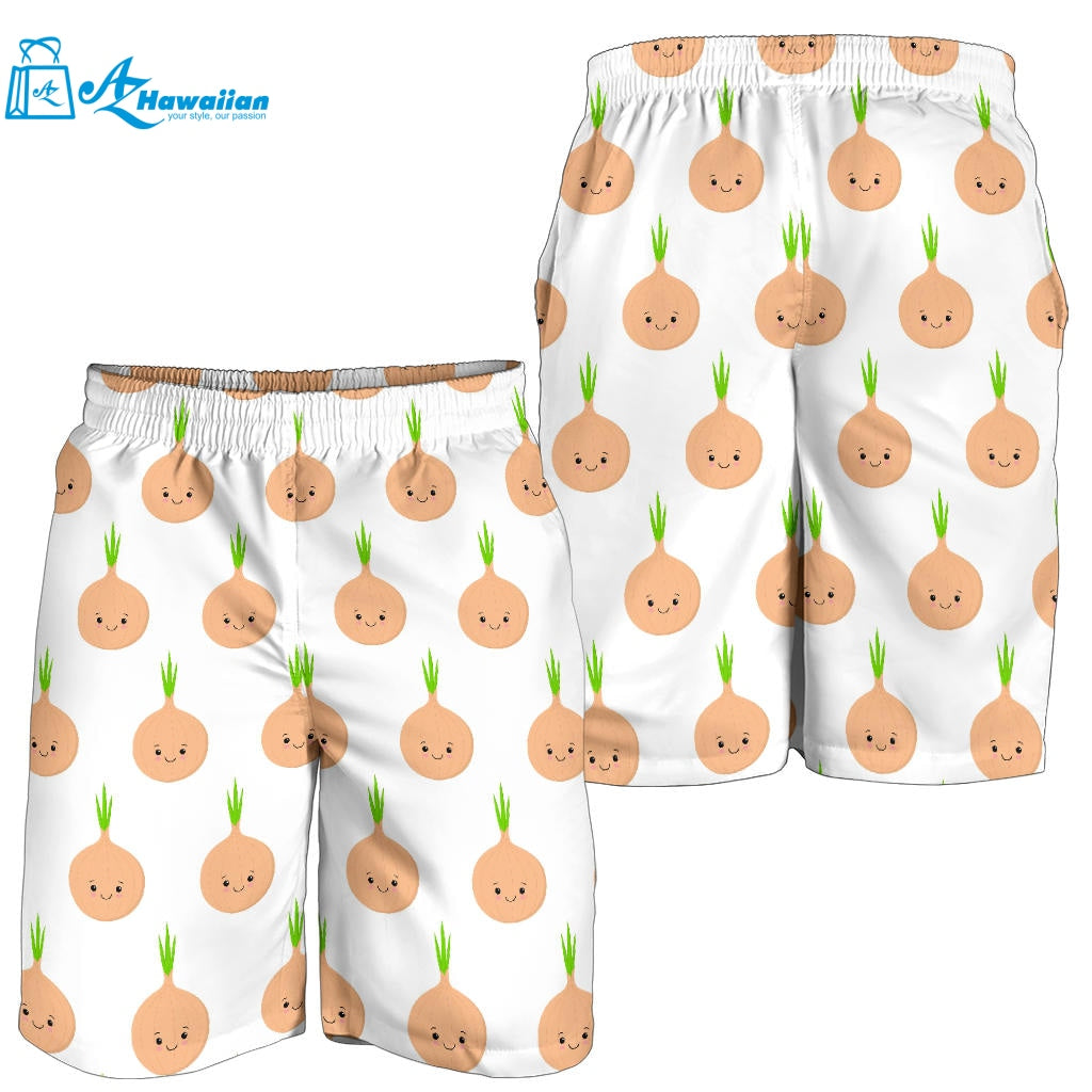 Cute Onions Smiling Faces Men Shorts