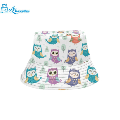 Cute owl pattern Unisex Bucket Hat