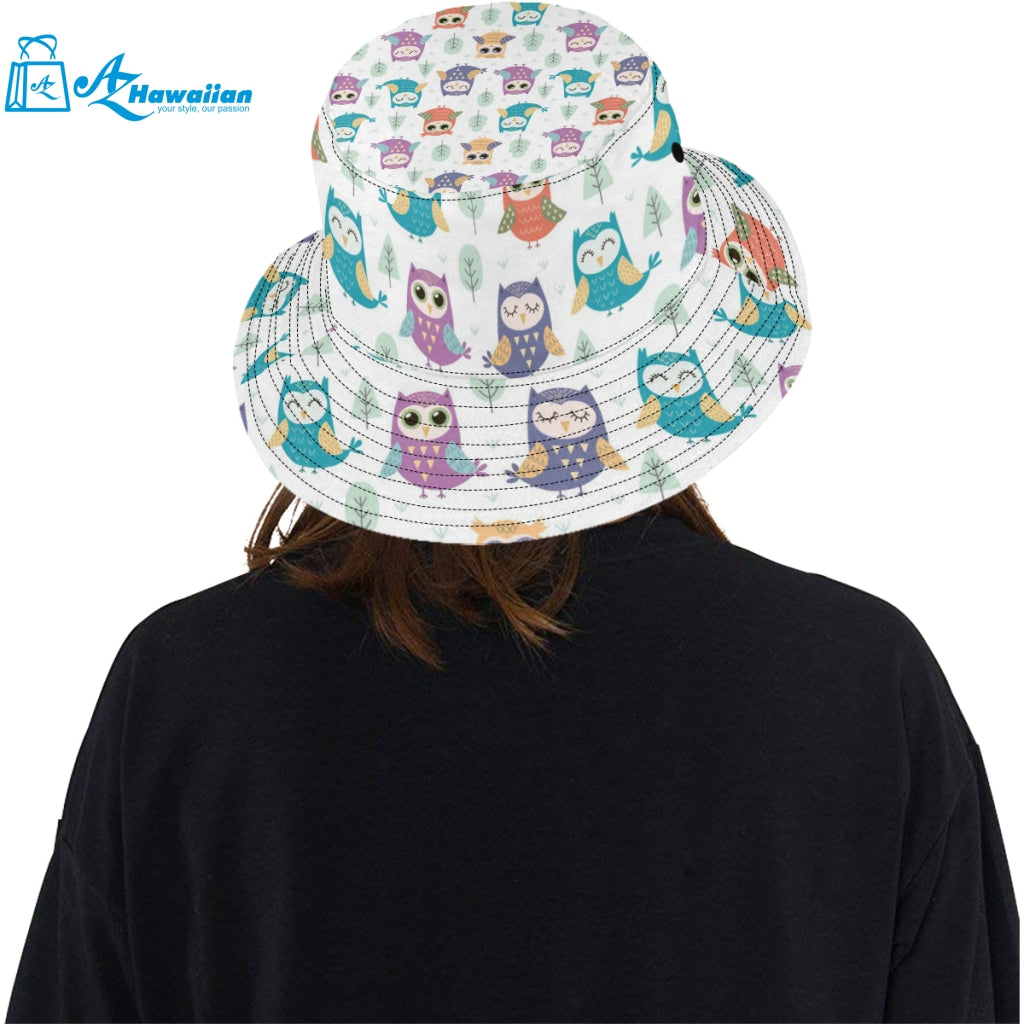 Cute owl pattern Unisex Bucket Hat