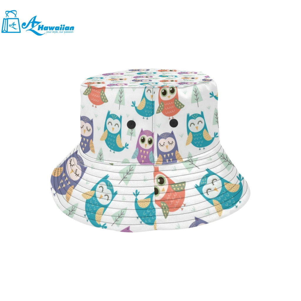 Cute owl pattern Unisex Bucket Hat