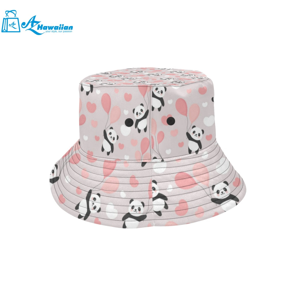 Cute panda ballon heart pattern Unisex Bucket Hat