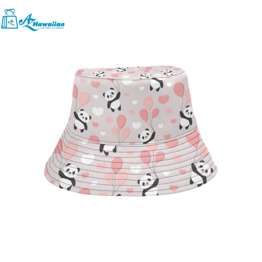 Cute panda ballon heart pattern Unisex Bucket Hat