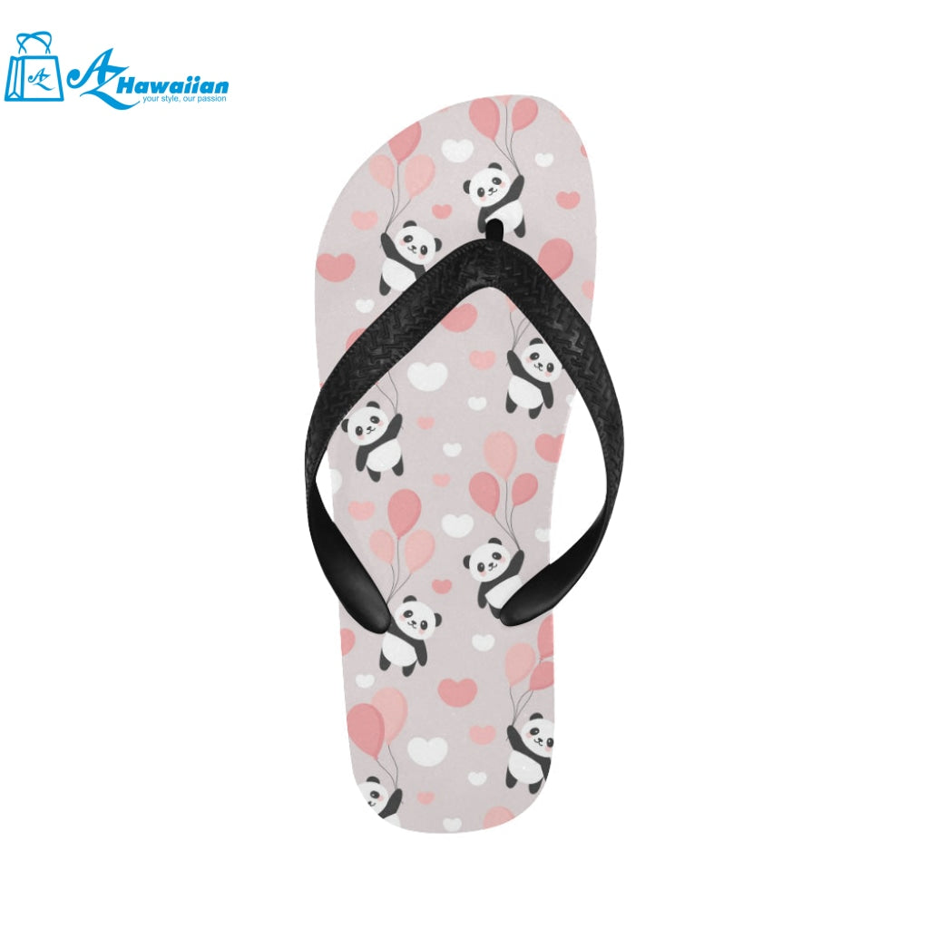 Cute panda ballon heart pattern Unisex Flip Flops