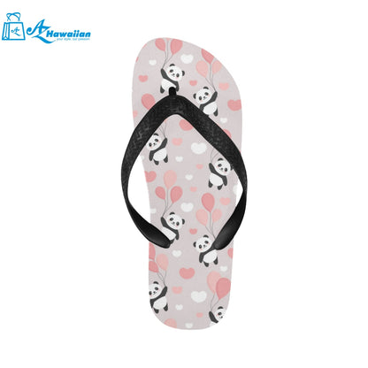 Cute panda ballon heart pattern Unisex Flip Flops