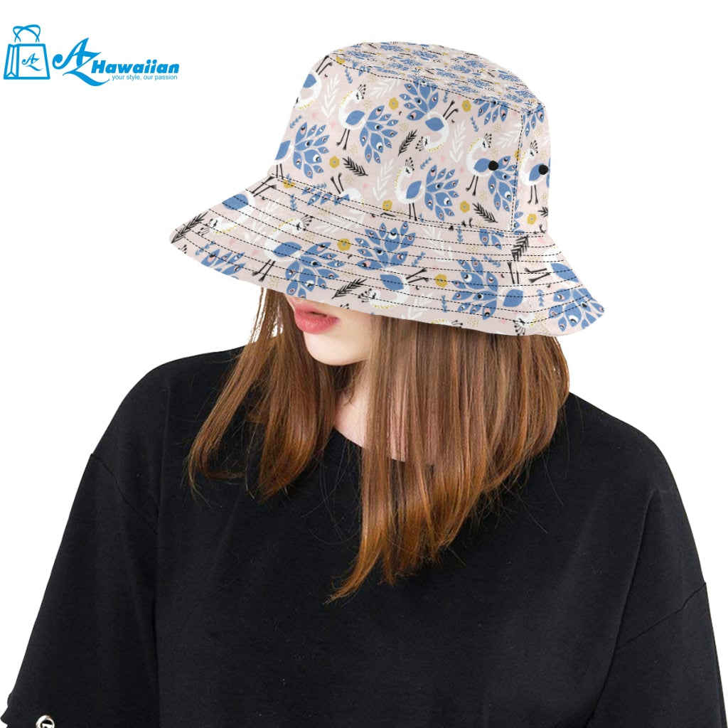 Cute peacock pattern Unisex Bucket Hat